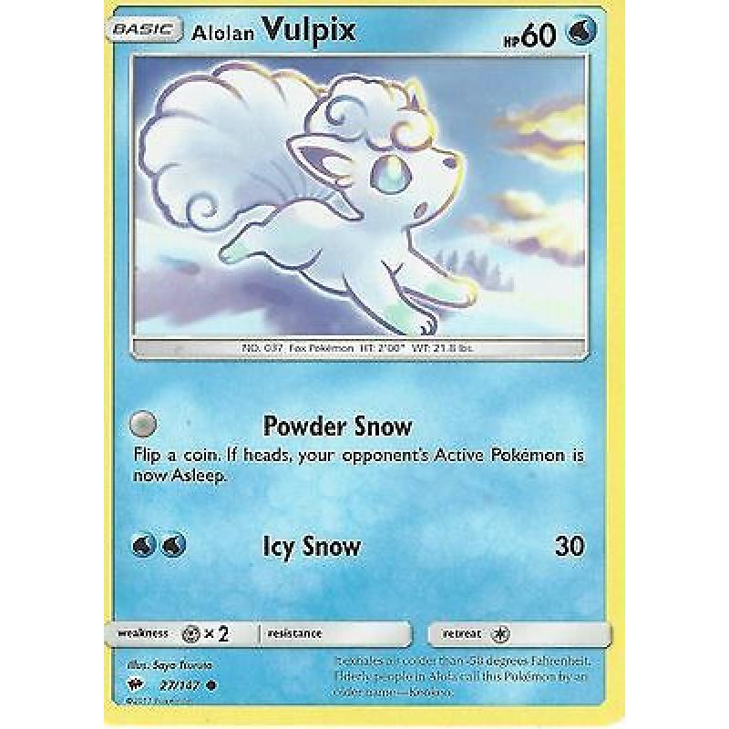 27/147 Vulpix Common: Pokemon Trading Card Game SM-03 Burning Shadows