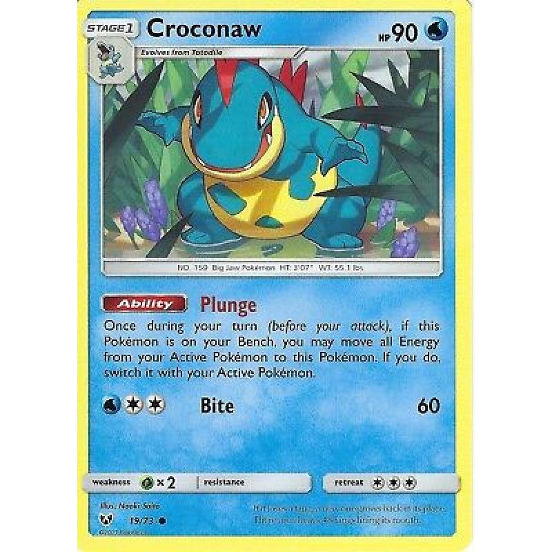 19/73 Croconaw Common: Pokemon Trading Card Game Shining Legends