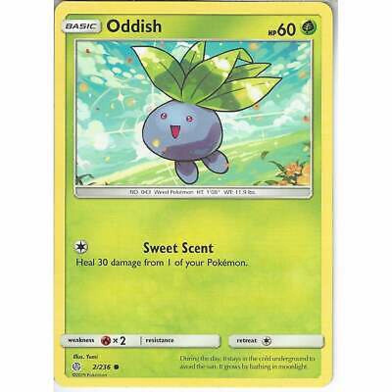 2/236 Oddish | Common Card | SM12 Cosmic Eclipse Pokemon Trading Card Game TCG