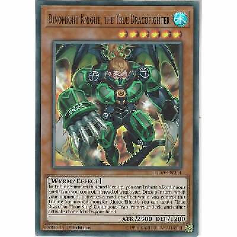 FIGA-EN054 Dinomight Knight, the True Dracofighter | 1st Ed | Super Rare YuGiOh!