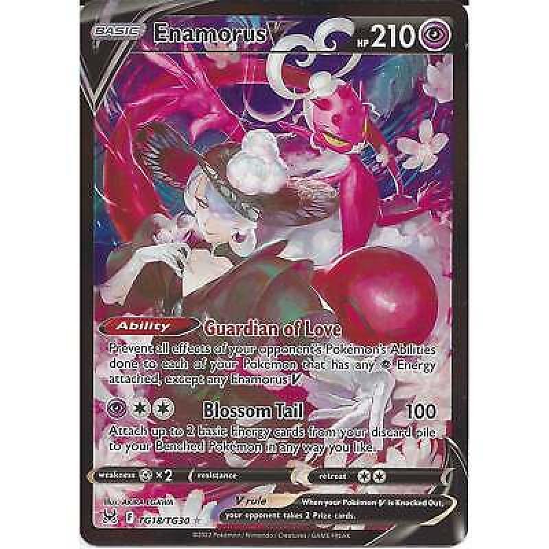 TG18/TG30 Enamorus V : Rare Ultra Pokemon TCG Card SWSH-11 Lost Origin Full Art