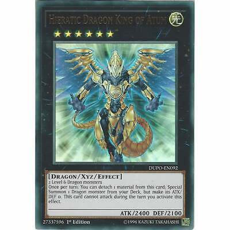 Hieratic Dragon King of Atum DUPO-EN092 Ultra Rare Card - 1st Edition - Yu-Gi-Oh