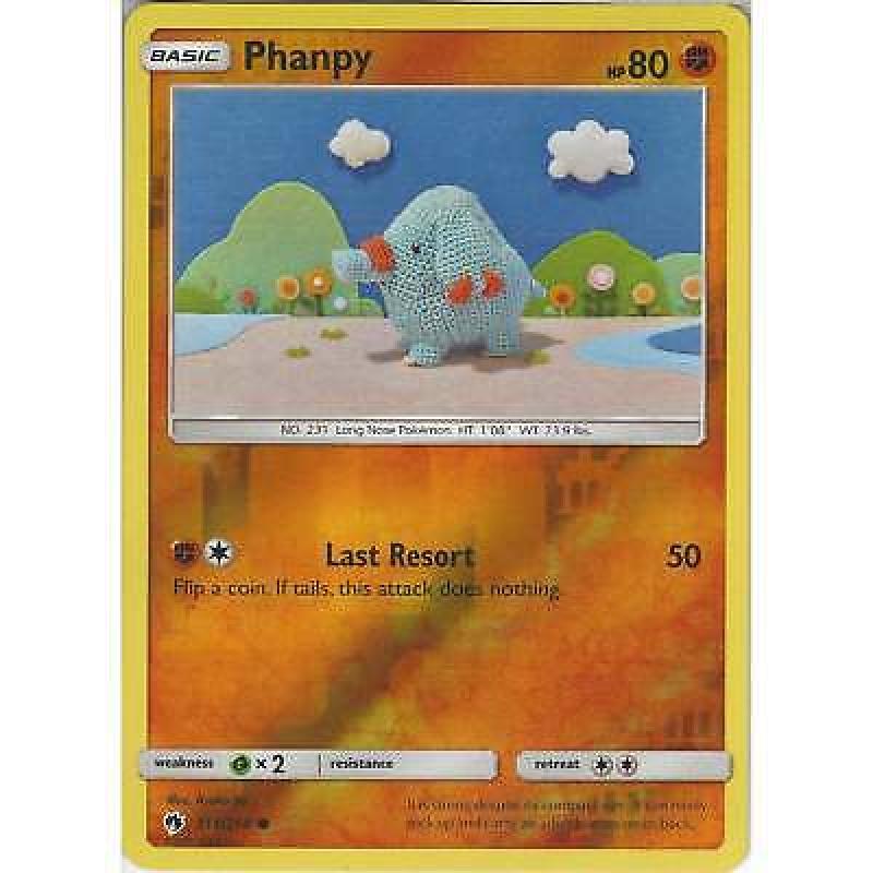 111/214 Phanpy Common Reverse Holo: Pokemon Trading Card Game SM-08 Lost Thunder