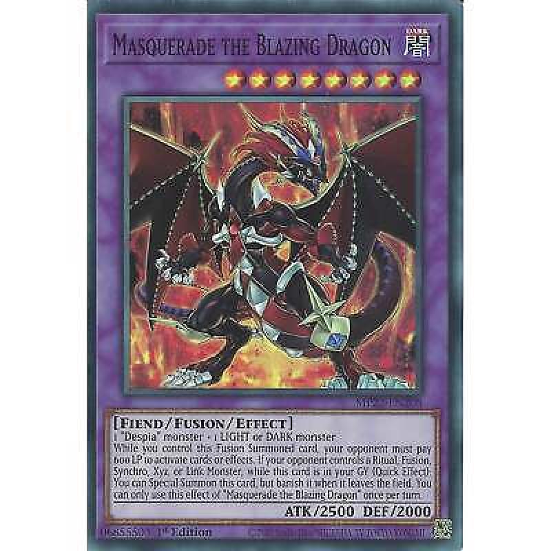 Masquerade the Blazing Dragon MP22-EN208 : YuGiOh Super Rare Card : 1st Edition