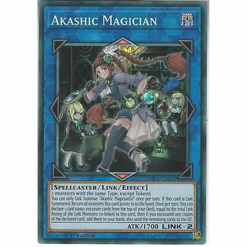 SHVA-EN052 Akashic Magician | 1st Edition | Super Rare Card | YuGiOh TCG Link-2